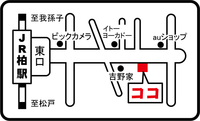 柏東口整骨院マップ